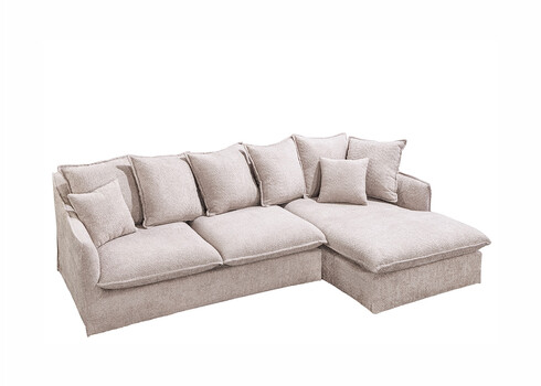 Nurgadiivan HEAVEN beež buklee, 255x160xH80 cm