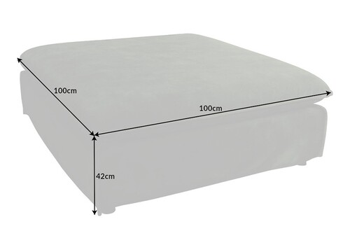 Tumba HEAVEN hall buklee, 100x100xH42 cm