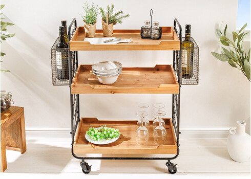 Serveerimiskäru SEVEN SEAS pruun, 80x36xH82 cm