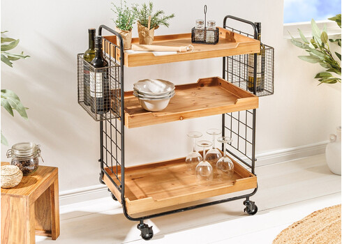 Serveerimiskäru SEVEN SEAS pruun, 80x36xH82 cm