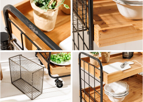 Serveerimiskäru SEVEN SEAS pruun, 80x36xH82 cm