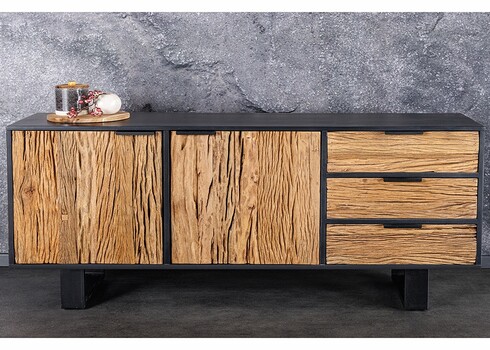 Kummut BARRACUDA naturaalne / must, 150x40xH75 cm