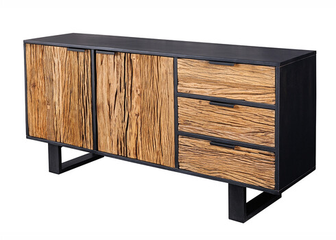 Kummut BARRACUDA naturaalne / must, 150x40xH75 cm