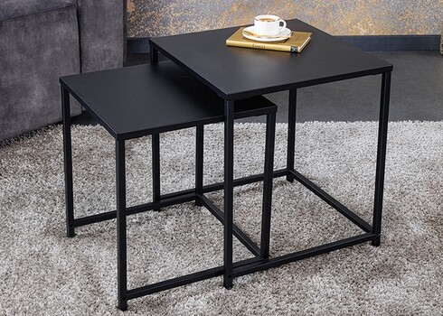 Diivanilaudade komplekt DURA must metall