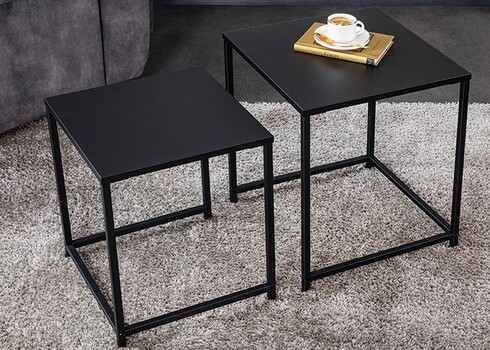 Diivanilaudade komplekt DURA must metall