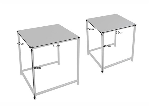 Diivanilaudade komplekt DURA must metall