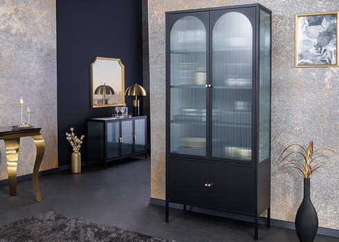 Vitriinkapp PARIS must, 80x35xH180 cm