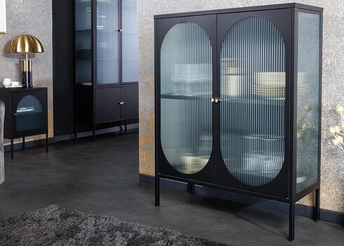 Vitriinkapp PARIS must, 90x35xH110 cm