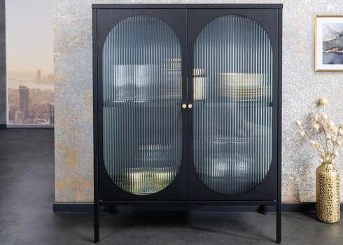 Vitriinkapp PARIS must, 90x35xH110 cm