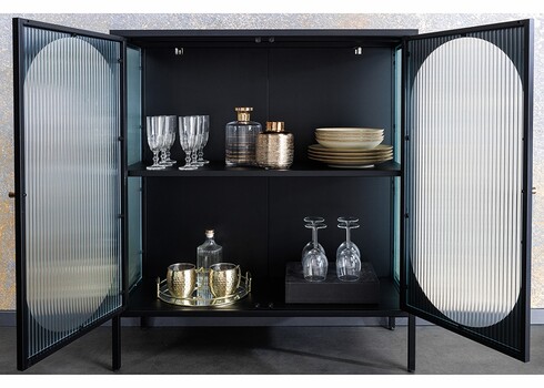 Vitriinkapp PARIS must, 90x35xH110 cm