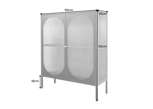 Vitriinkapp PARIS must, 90x35xH110 cm