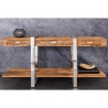 Konsoollaud BARRACUDA naturaalne / kroom, 140x41xH81 cm