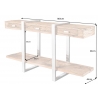 Konsoollaud BARRACUDA naturaalne / kroom, 140x41xH81 cm
