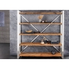Riiul BARRACUDA naturaalne / kroom, 141x42xH188 cm