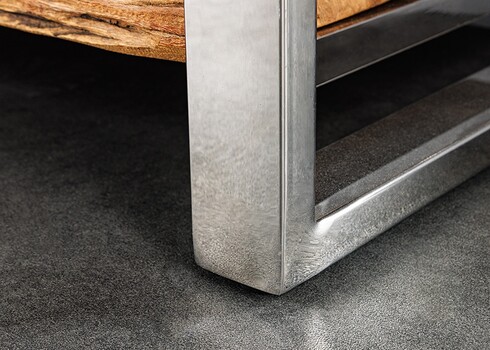 Riiul BARRACUDA naturaalne / kroom, 141x42xH188 cm