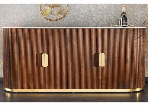 Kummut GATSBY pruun / marmorvalge, 180x45xH87 cm