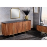 Kummut GATSBY pruun / must marmor, 160x40xH75 cm