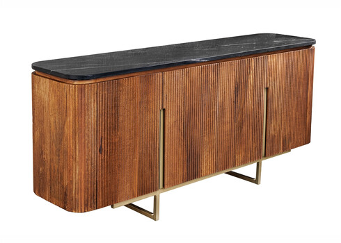 Kummut GATSBY pruun / must marmor, 160x40xH75 cm