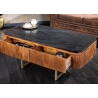 Diivanilaud GATSBY pruun / must marmor, 110x53xH46 cm