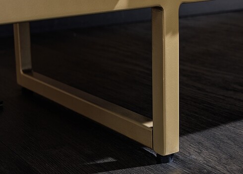 Diivanilaud GATSBY pruun / must marmor, 110x53xH46 cm