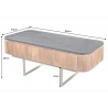 Diivanilaud GATSBY pruun / must marmor, 110x53xH46 cm