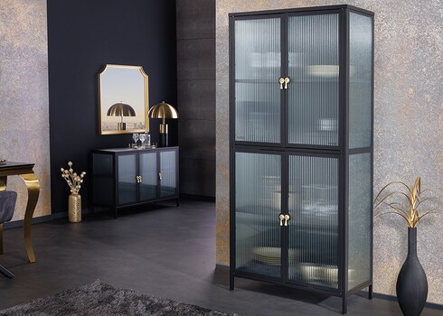 Vitriinkapp AMSTERDAM must, 80x40xH180 cm