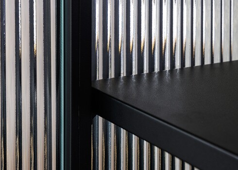 Vitriinkapp AMSTERDAM must, 80x40xH180 cm