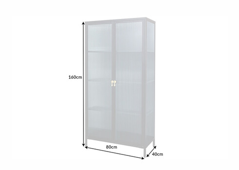 Vitriinkapp AMSTERDAM must, 80x40xH160 cm