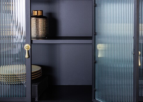 Vitriinkapp AMSTERDAM must, 105x35xH70 cm