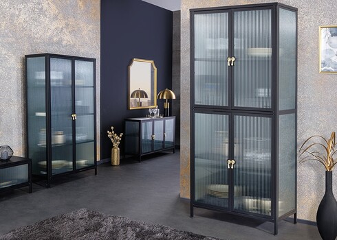 Vitriinkapp AMSTERDAM must, 105x35xH70 cm