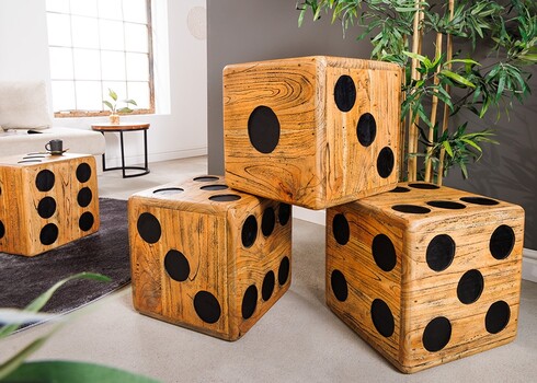 Abilaud CUBE pruun / must, 41x41x41 cm