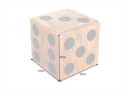 Abilaud CUBE pruun / must, 41x41x41 cm