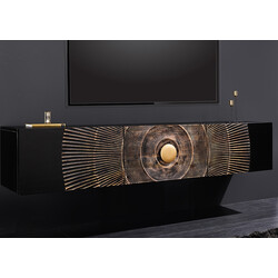 Tv-alus GOLDEN SUNSET must / kuldne, 160x33xH33 cm