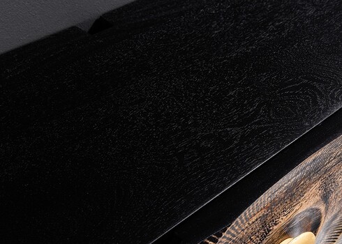 Tv-alus GOLDEN SUNSET must / kuldne, 160x33xH33 cm