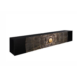 Tv-alus GOLDEN SUNSET must / kuldne, 160x33xH33 cm