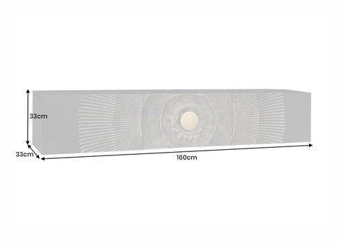 Tv-alus GOLDEN SUNSET must / kuldne, 160x33xH33 cm