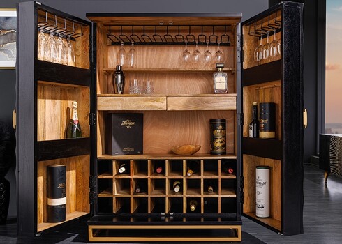 Baarikapp GOLDEN SUNSET must / kuldne, 95x42xH140 cm