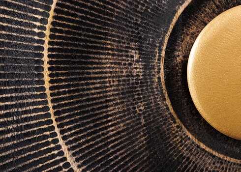 Tv-alus GOLDEN SUNSET must / kuldne, 180x40xH55 cm