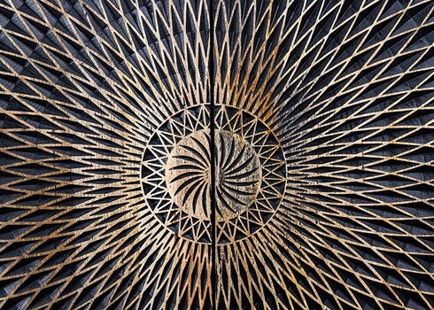 Kummut ILLUSION must / kuldne, 177x38xH76 cm