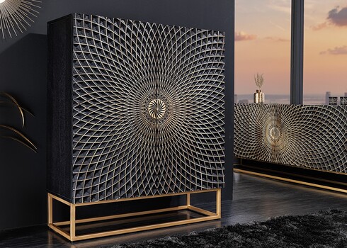 Kapp ILLUSION must / kuldne, 100x38xH120 cm