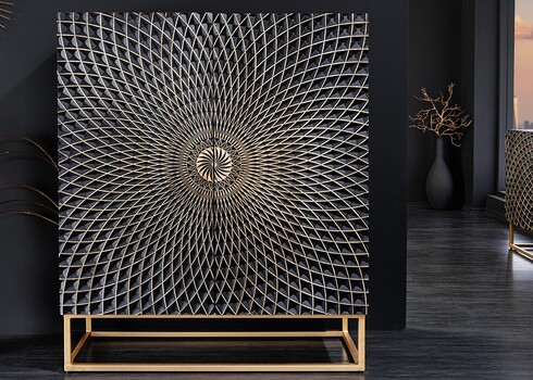 Kapp ILLUSION must / kuldne, 100x38xH120 cm