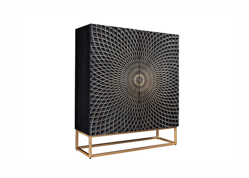 Kapp ILLUSION must / kuldne, 100x38xH120 cm