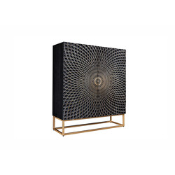 Kapp ILLUSION must / kuldne, 100x38xH120 cm