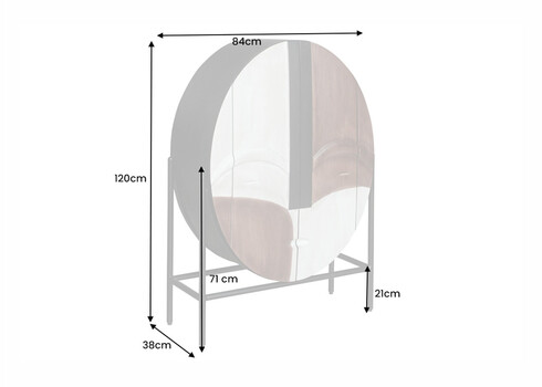 Kapp VOODOO pruun / valge, 84x38xH120 cm