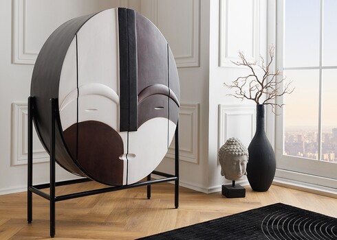 Kapp VOODOO pruun / valge, 84x38xH120 cm