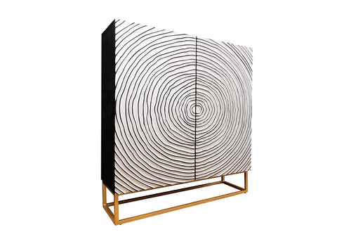 Kapp ZEN valge / must, 100x38xH120 cm