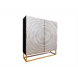 Kapp ZEN valge / must, 100x38xH120 cm