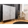 Kapp ZEN valge / must, 100x38xH120 cm