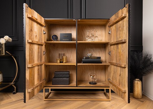 Kapp ZEN valge / must, 100x38xH120 cm