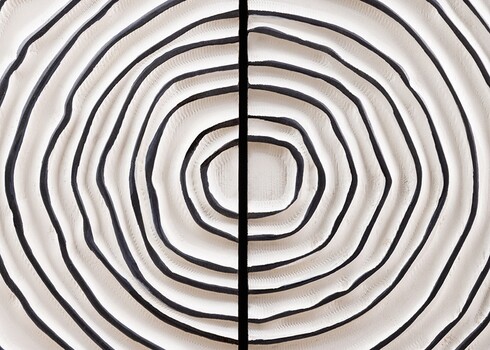 Kapp ZEN valge / must, 100x38xH120 cm